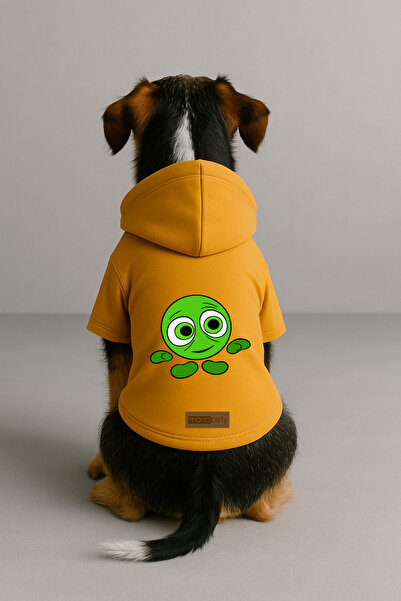 Monopetz Printed Dog and Cat Outfit & Dress with Fleece Inside - Yellow Color...