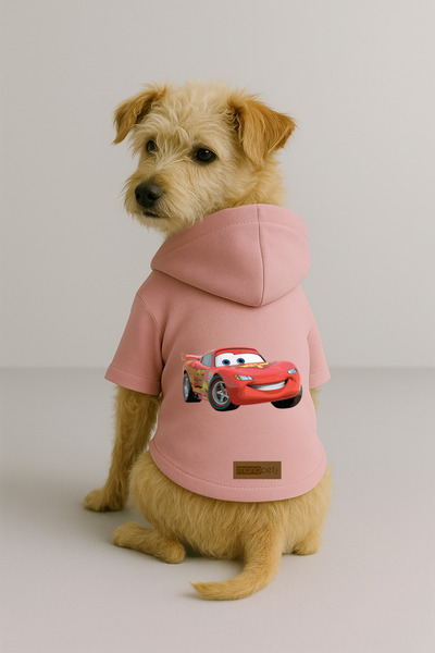 Monopetz Printed Inside Fleece Dog and Cat Clothing & Dress - Pink Color K Ho...