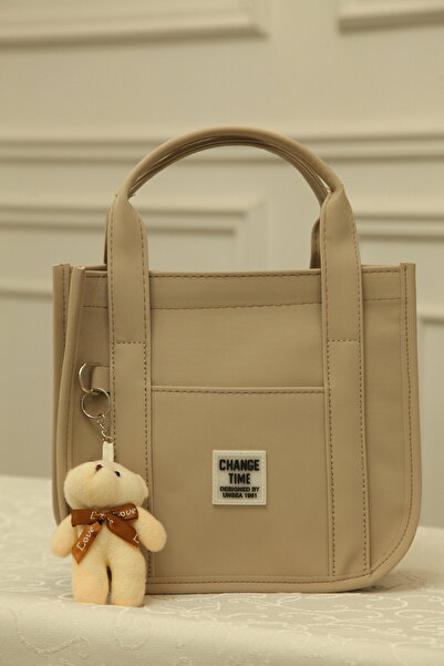 ZİVORA Buzi Fabric Teddy Bear Crossbody Bag with Column Strap
