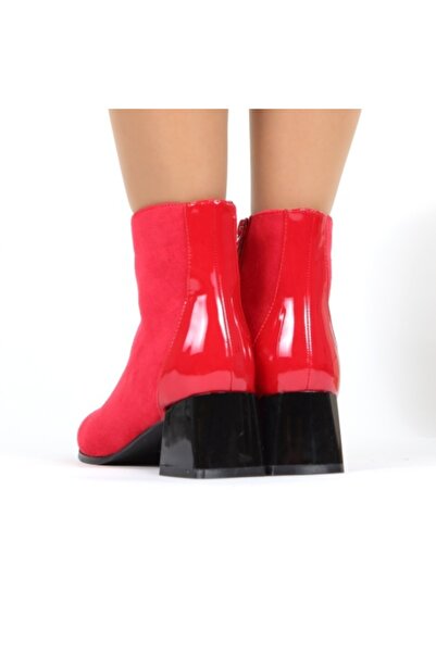 OEM Botine rosii cu toc Zania