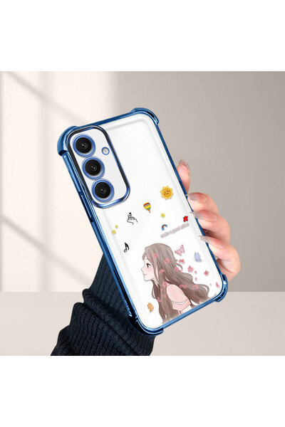 Hontinga جراب هاتف شفاف متوافق مع سامسونج جالاكسي إس 24 بلس، مصنوع من السيليك...