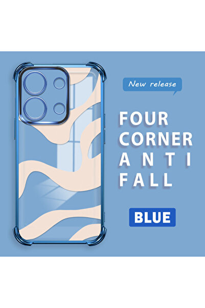 Hontinga حافظة هاتف شاومي ريدمي نوت 13 4G متوافقة مع نمط طباعة موجي شفاف من ا...