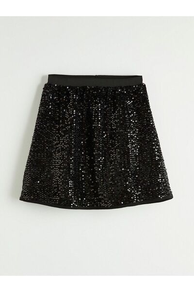 LC Waikiki Fusta pentru fetiță cu paiete cu talie elastică LCW Kids