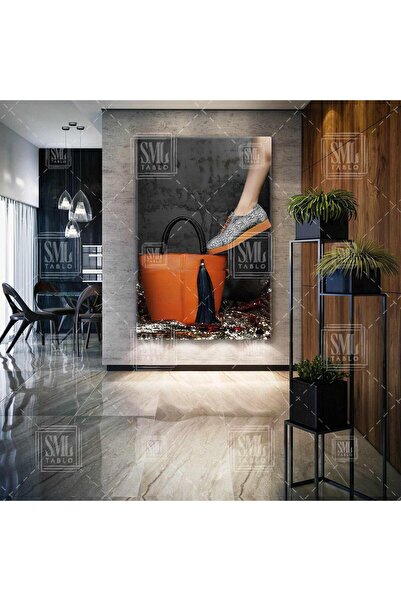 SML TABLO Luksuzne brendirane narandžaste cipele i model Torba sa svetlucavim...