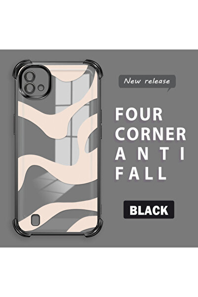 Hontinga حافظة متوافقة مع هاتف Realme C20/C20A، حافظة هاتف من السيليكون الشفا...