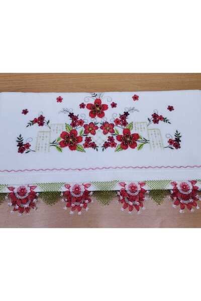 Firdevs moda çeyiz Çeyizlik İğne Oyalı Kadife Havlu