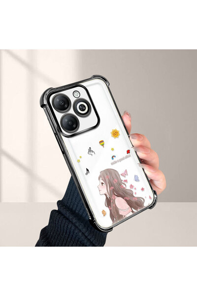 Hontinga غطاء هاتف شفاف مضاد للسقوط من السيليكون متوافق مع تكنو سبارك 20/20C ...