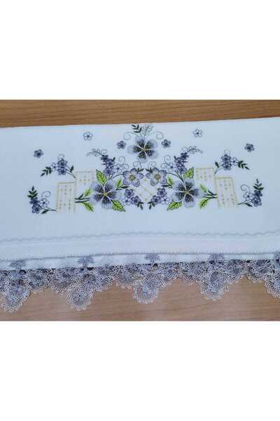 Firdevs moda çeyiz Çeyizlik İğne Oyalı Kadife Havlu