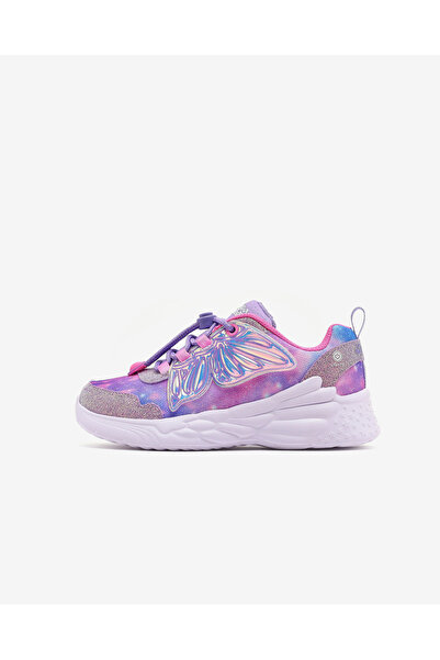 SKECHERS Dream Racer Wing Brites Big Girl's Lavender/Pink Light-up Sneakers 3...