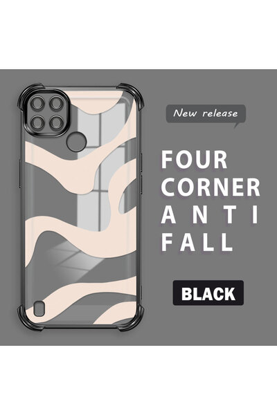 Hontinga حافظة متوافقة مع هاتف Realme C25Y/C21Y، حافظة هاتف من السيليكون الشف...