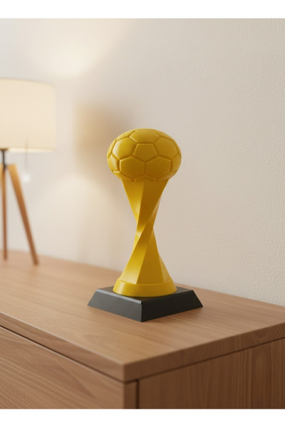 CT STONES Trofeu galben pentru mingi de fotbal 21 cm Figurină decorativă pent...