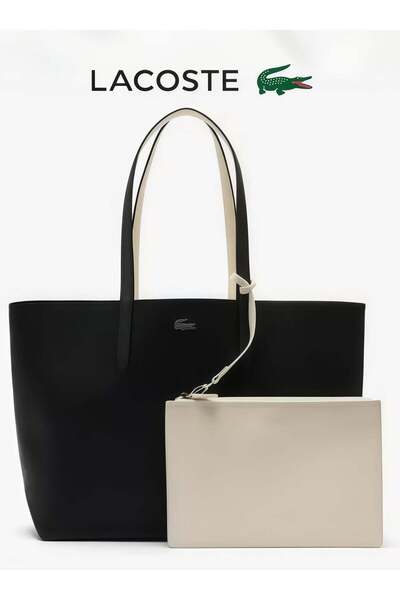 Generic Women's Double-sided Two-tone Large Capacity Handbag, Black/White