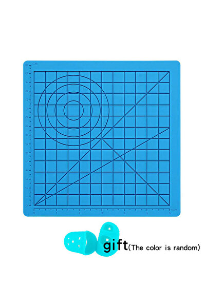 choice2 قلم طباعة ثلاثي الأبعاد أزرق حصيرة سيليكون DIY لوحة قوالب رسم إبداعية مع غطاء أصابع مقاوم للحرارة Ar