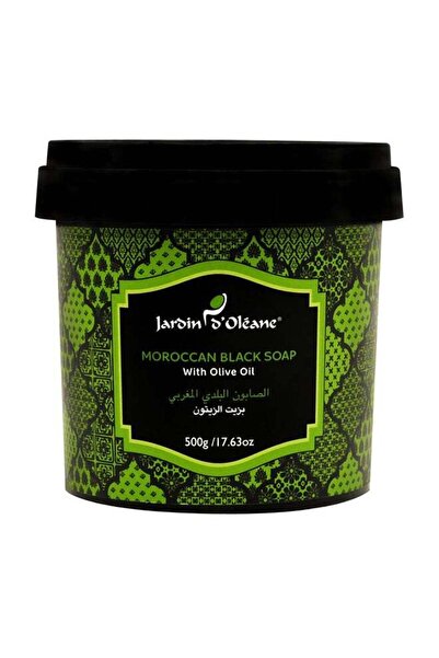 Jardin D Oleane Moroccan Black Soap With Olive Oil Green/Black 500grams
