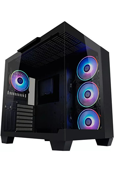 LC POWER Carcasa Full Tower 809B Dark Storm X RGB geam din sticla negru 420x3...