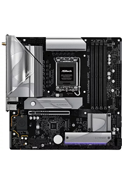 ASROCK Placa de baza B860M LIVEMIXER WIFI LGA1851 4xDDR5 256GB Micro-ATX RGB