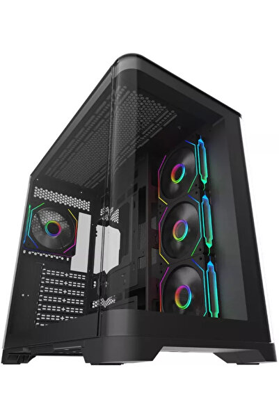 AQIRYS Carcasa Europa ARGB Middle Tower Tempered glass Negru