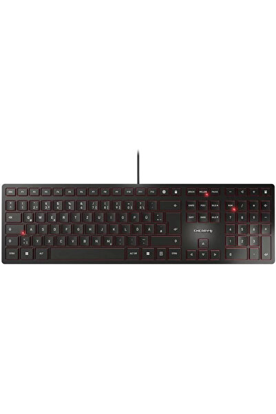 Cherry Tastatura subtire USB Negru Germana