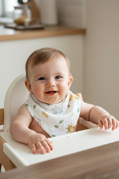 Ponchik 7-Pack 100% Cotton Two-Layer Double Layer Baby Drool Bib Scarf - 40 X...