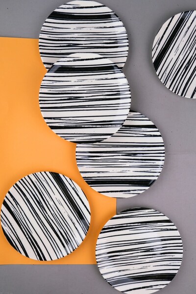 tabakevi Tabak Evi Porcelain Sidereal Cake Plate 19.50cm Sd2 6 Person 6 Pieces