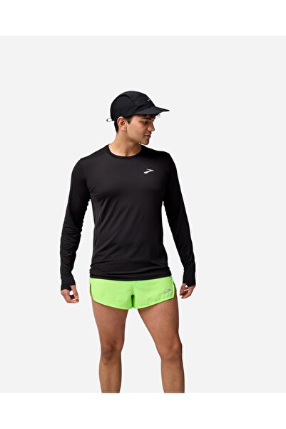 Brooks Atmosphere Long Sleeve 3.0 Erkek Siyah Uzun Kollu Tshirt 211537001