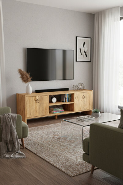 döngeldekorasyon Döngel Dekorasyon Modern Raflı TV Ünitesi