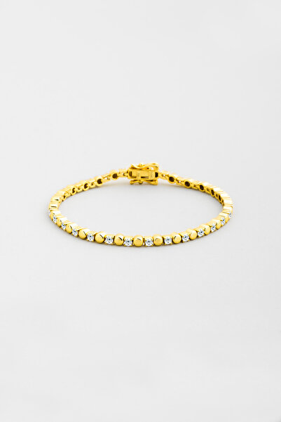 So CHIC... Venüs 18 Ayar Sarı Altın Kaplama Gümüş Tasarım Bileklik