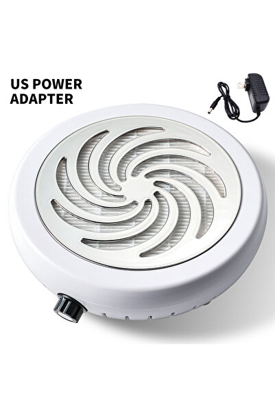 Choice1 MJXCQL103-Silver-US Powerful 4500rpm Nail Vacuum Cleaner Professional Nail Polishing Vacuum Cleaner