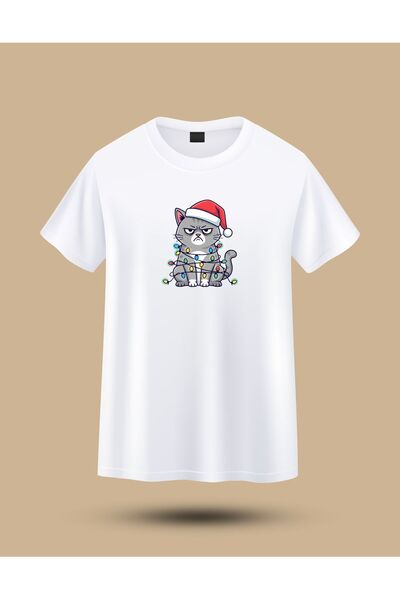 karaoğlu Christmas Angry Edgy Kitty Printed t Shirt
