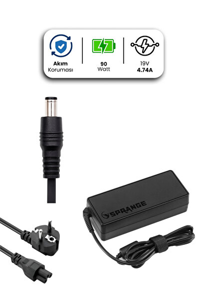 SPRANGE SAMSUNG Laptop Notebook Adaptörü Şarj Aleti 19V 4.74A 90W Kalın Uç 5....