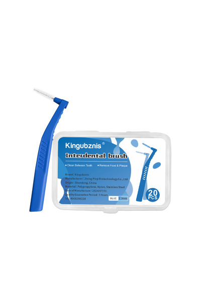 choice2 20 قطعة 1.0 مم Kingubznis فرشاة بين الأسنان تقويم الأسنان عيدان الأسنان مقبض قصير الفولاذ المقاوم للصدأ خيط تنظيف الأسنان