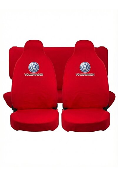 Vemaks Oto Aksesuar Wolkswagen Printed Red Car Seat Cover Service Cover