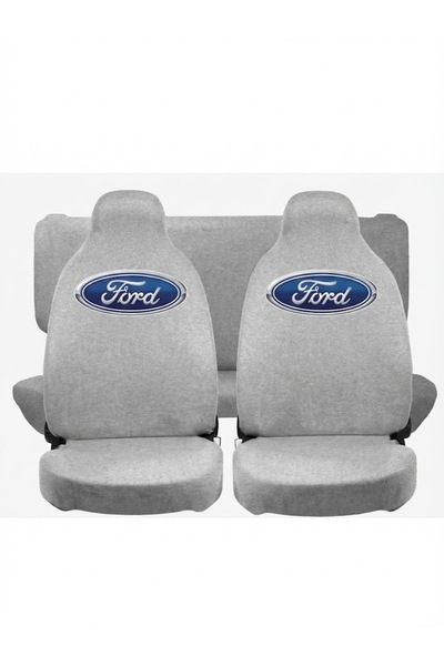 Vemaks Oto Aksesuar غطاء مقعد سيارة فورد مطبوع باللون الرمادي، غطاء خدمة