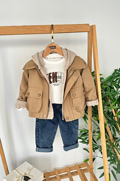Minigimin Cicileri My Little One's Cicileri Hooded Knitted Cardigan, Boy's Co...