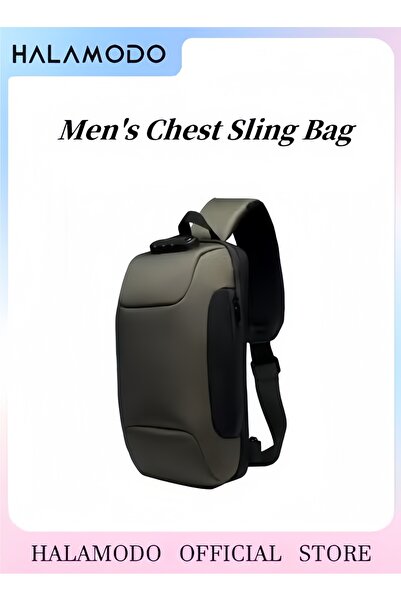 HALAMODO Men's Chest Sling Bag Anti-theft Crossbody Messenger Casual Shoulder...
