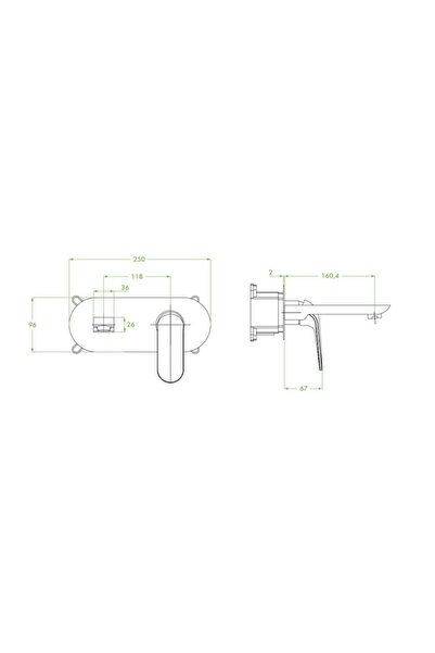 Laveo BAZ 622P Robinet alb încorporat pentru chiuvetă cu cutie de distribuție