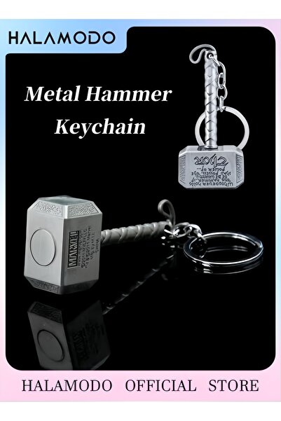HALAMODO سلسلة مفاتيح سلسلة مفاتيح شديدة التحمل سلسلة مفاتيح على شكل مطرقة سل...