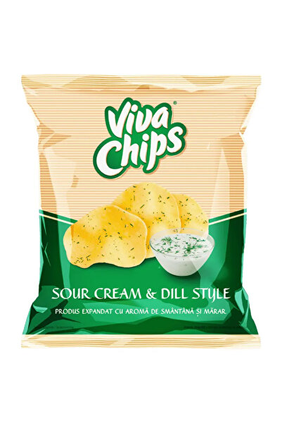VİVA Chipsuri cu smântână și aromă de mărar 50 g