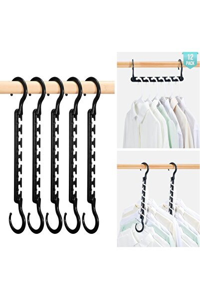 Saharaz شماعات بلاستيكية متينة موفرة للمساحة ، خزانة منظمة متتالية ، للملابس ...