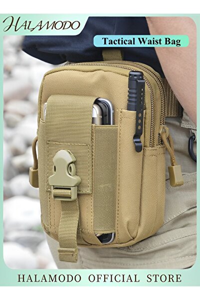 HALAMODO حقيبة خصر تكتيكية Molle EDC للأدوات المفيدة مع حامل هاتف محمول حامل ...