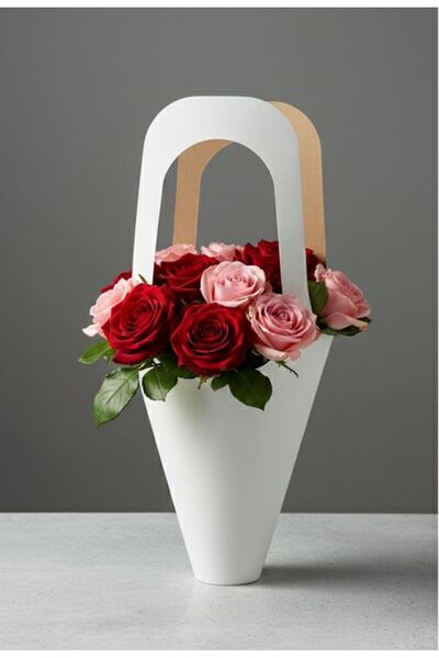 esila KAĞITÇILIK Dış Tic. Ltd. Şti. 1 Adet Buket ve Saksı Çiçek taşıma için B...