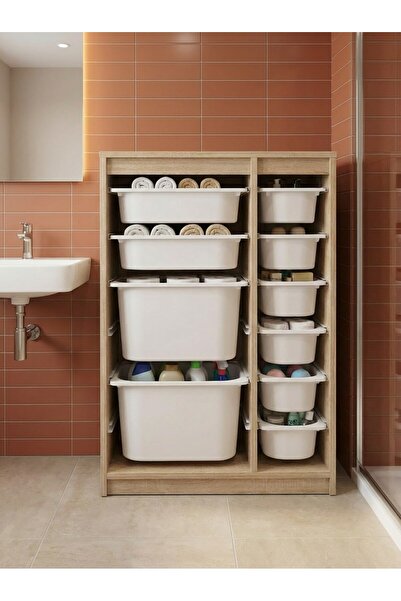 Pratico Cosmo XS 10 Sepetli Çok Amaçlı Banyo Dolabı Beyaz