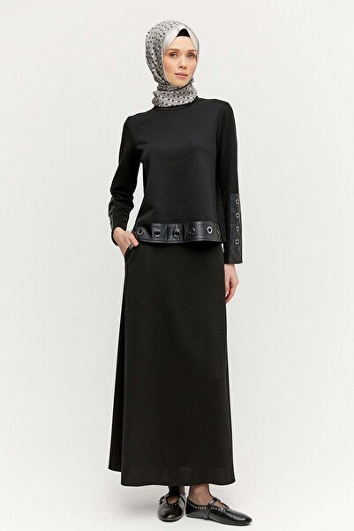 Setrms Çift Cepli Örme Etek