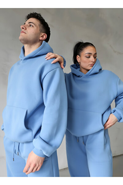 BayBayan Unisex 3 Yarn Sha Fleece-Lined Oversize Tracksuit Special for the If...