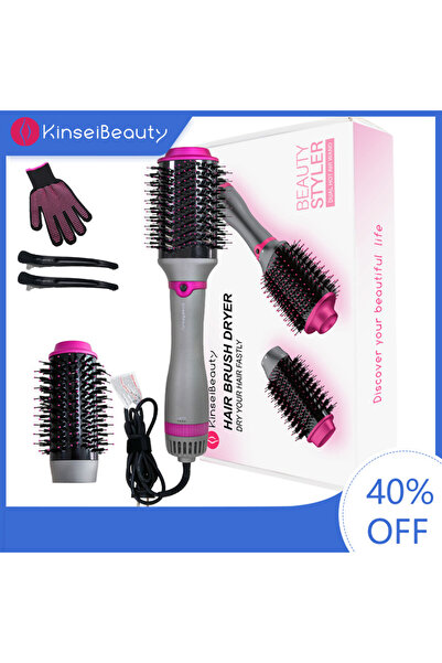 KINSEI BEAUTY New Design Hot Air Hair Dryer Comb Straight Hair Comb Barrel Ne...