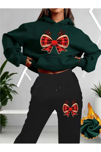 PENTHİLUS طقم رياضي للجنسين مكون من بغطاء رأس خيوط K-ş مبطن بالصوف طقم رياضي