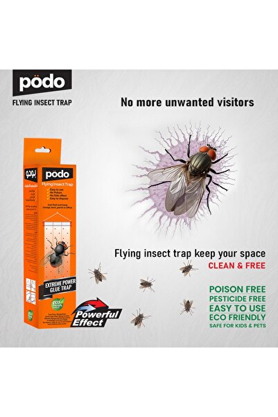 Podo مصيدة ذباب مثلثة (2 قطعة) - حل فعال لمكافحة الذباب
