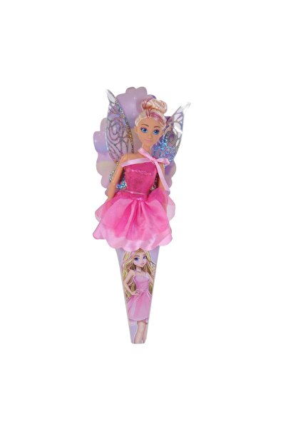 hak-iş oyuncak Işıltılı Kanatlı Peri Bebek Konseptli Oyuncak - Pembe Elbiseli