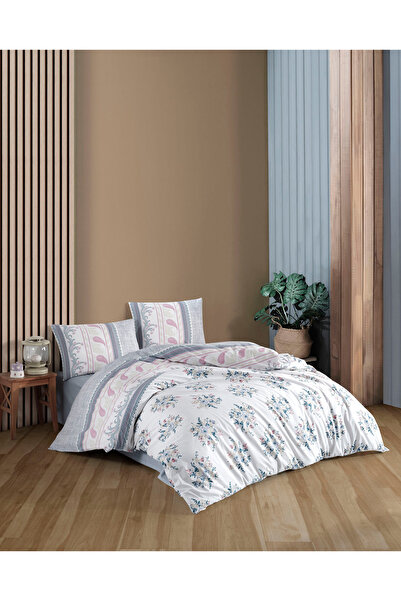 Bella Home طقم غطاء لحاف كريستال دبل رانفورس - 4 قطع - 100% قطن - علبة فاخرة ...