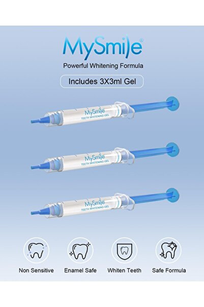 mysmile Teeth Whitening Gel Pen Refill Pack, 3 x 3ml, 18% Carbamide Peroxide